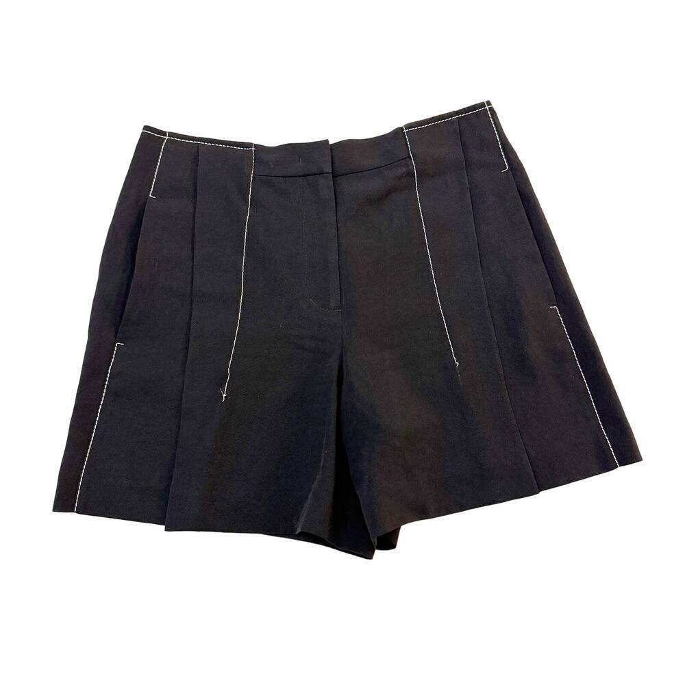 DKNY Black Shorts Contrast Stitching Pockets Size 4